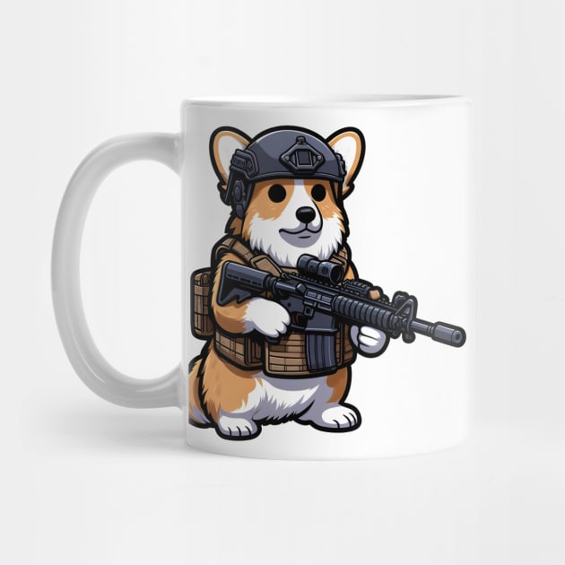 Tactical Corgi by Rawlifegraphic